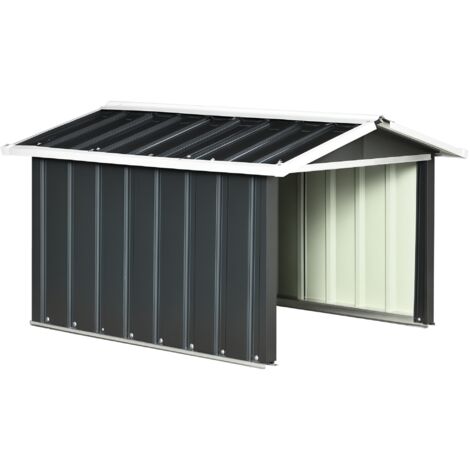 Abri de jardin pour tondeuse à gazon robot-tondeuse - garage tondeuse robot - tôle acier gris