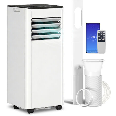 Climatiseur portable de 7000 BTU : refroidissement, déshumidificateur, ventilateur, mode nuit.