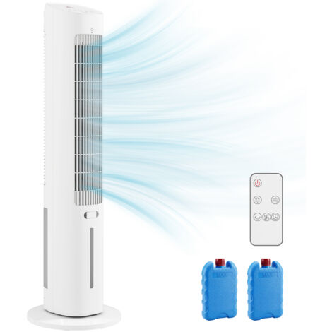 Refroidisseur d'air colonne 3 en 1 refroidisseur humidificateur ventilateur. oscillation 48°. 3 vitesses 3 modes. blanc(Go)
