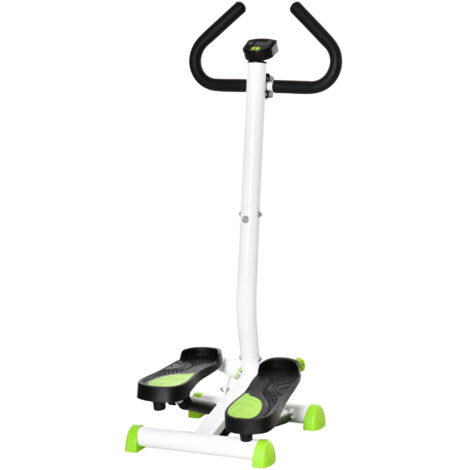 Stepper avec guidon stepper appartement écran LCD résistance réglable exercise hanches jambes lombes pour maison acier blanc, vert, noir (1/5)