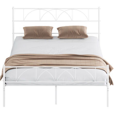 Cadre de lit 160x200 cm avec support en lattes en acier sous le lit pour ranger le lit (1/5)