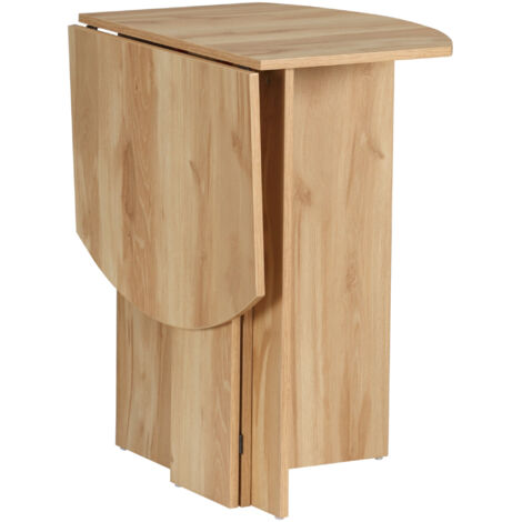 Table à manger, table pliante économe d’espace pour cuisine et salon en bois 90x60x74cm, chêne