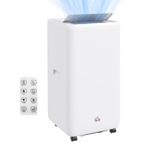 Climatiseur mobile avec tuyau d’échappement 12 000 BTU 3,5 kW, 5 en 1, minuterie 24 heures, télécommande jusqu’à 35㎡
