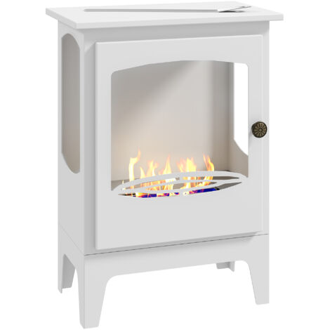 Cheminée à bioéthanol 7000 BTU Cheminée en acier à bioéthanol 0,9 L Temps de combustion du réservoir 3H 39x26x54 cm Noir (1/5)