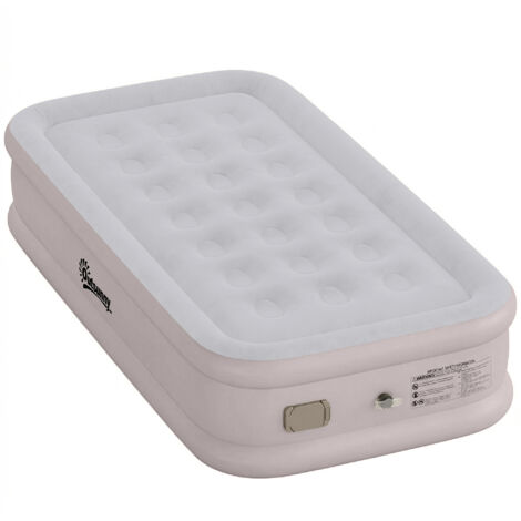 Matelas gonflable simple pliable avec pompe gonflée 3 min dégonflé 2 min charge de sac 200 kg 190x97x39 cm kaki (1/5)