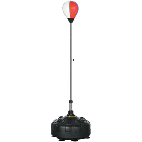 Bille de frappe, hauteur réglable 147-165cm, support remplissable, acier, noir+rouge+blanc (1/5)