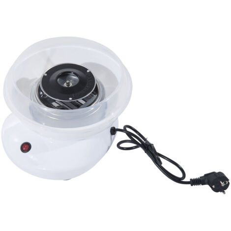 Machine à barbe à papa pour usage domestique en acier inoxydable polypropylène. et aluminium 450W-550W 27x26x18cm Blanc (1/5)