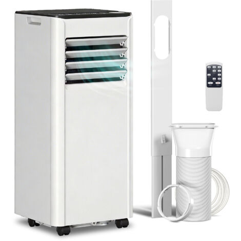 Climatiseur portable 9000 BTU 4 en 1 refroidissement Minuterie de ventilateur pour 28 m² Blanc
