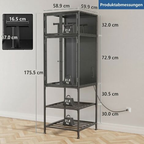 Armoire pour imprimante 3D double paroi anti-bruit et anti-poussière. Étagère à filament en T adaptée au studio,bureau et stockage.