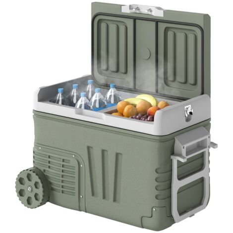 Refroidisseur compresseur 33L avec roues LED mode froid silencieux 12/230V voiture camping bateau vert. (1/5)