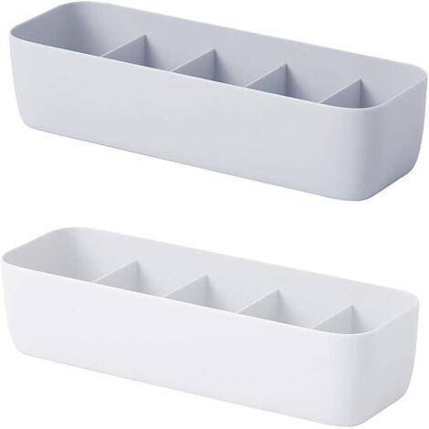 Organiseur Tiroir - Sous-Vêtements - PP Plastique Empilable - Pour Soutien-Gorge Chaussettes Cravates Écharpes - Lot de 2 Couleurs (1/5)