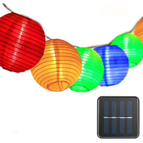Guirlande Lumineuse Solaire - Éclairage Extérieur et Intérieur - IP44 - 5 m ou 6,5 m - Pour Jardin Terrasse Cour (1/5)