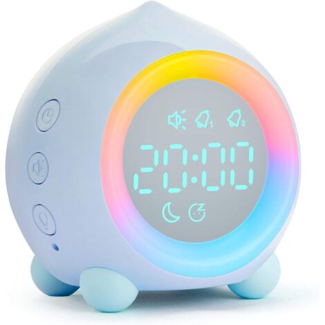 Réveil Enfants, LED Numerique Lampe Réveil avec Charge USB / Réglable Snooze Réveil & Lampe de Chevet pour Filles Garçons, Affichage Automatique Temps, Date, Température, Contrôle Vocal (1/5)