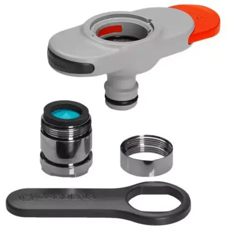 Adaptateur pour robinet d'intérieur – Filetage M 24 x 1 femelle et M 22 x 1 mâle – Compatible avec accessoires GARDENA