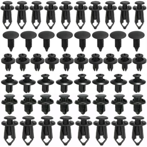 Clips Voiture, 190 Pièces Rivet Clips Plastique Rivets Plastiques Fixation de Protection avec Différentes Formes et Tailles Universel pour Auto Voitures Panneaux Garnitures de Portières (1/5)