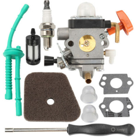 Carburateur pour Débroussailleuse STIHL FS90 FS110 HT101 FS130 FS100 FS110R KM110R KM130 HL100 HT100 FS100RX FS130R FS87 FS100R KM90 KM90R KM100 KM110 KM130R avec Bougie d'Allumage etc