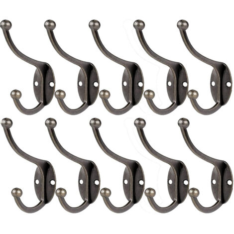 10 Pcs Patère Porte Manteau Murale Vintage Crochet Uniques Métal De Porte Chapeau Crochet Rétro Inox avec Vis pour la maison pour Porte-Manteau Salle de Bain Cuisine (Copper)