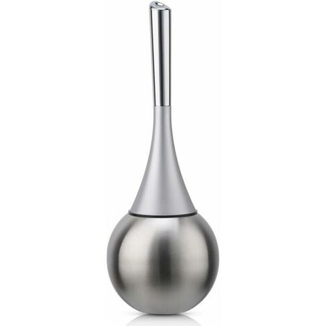Jalleria – Porte-brosse WC autoportant en acier inoxydable 304 – Finition brossée et résistante aux rayures – Ensemble complet avec brosse – Argent (1/5)