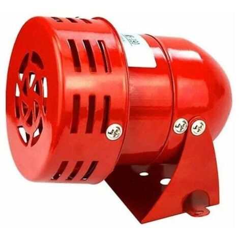 Sirène alarme 220V puissante sirène extérieure alarme 120dB rouge moteur fil Sirne métal corne industrie bateau alarme (1/4)