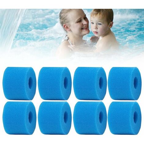 Cartouches de Filtre Type S1 pour Intex 29001 E Pure Spa, Éponge Filtrante Type S1,Filtre en Mousse à Cartouche éponge Lavable pour piscines,Jardin extérieur.(8)