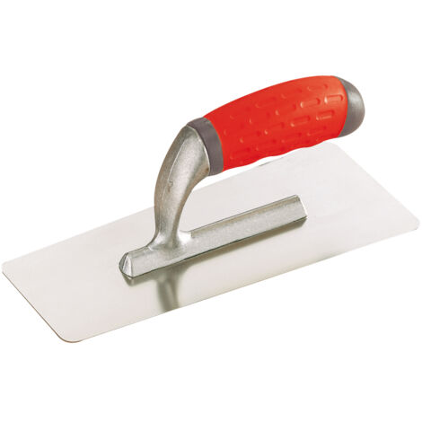 L'Outil Parfait – Platoir déco trapèze inox 24x11 cm – Monture aluminium légère – Poignée bi-matière ergonomique pour lissage enduits décoratifs