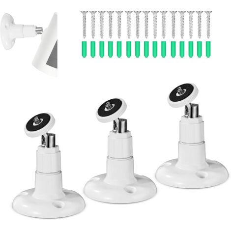 Lntyq Support de caméra de sécurité 3 pièces, support mural de sécurité réglable à 360 degrés pour caméra de sécurité intérieure et extérieure (1/5)