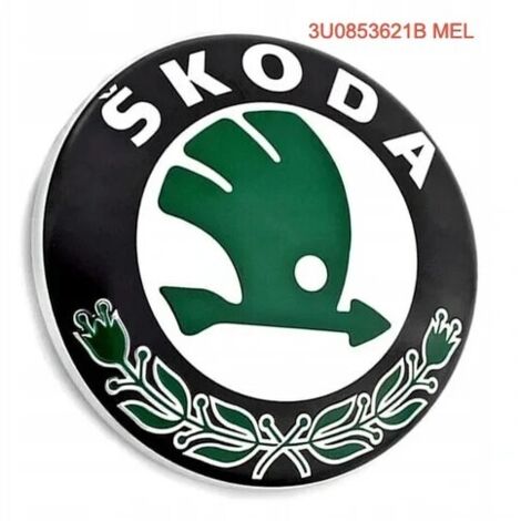 Autoembleme (2 Stück) für Skoda-Modelle (90 mm x 80 mm), Motorhaube und Heckklappe, Farbe B