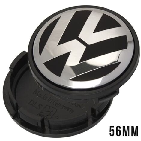 Lot de 4 - Volkswagen VW Fälgcentrumkapslar - Argent automobile 56 mm
