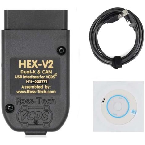 VCDS 24.7 OBD2 mehrsprachiges Diagnosegerätkabel für HEX V2 Wesheu VCDS COM für VAG (Audi/Skoda/Volkswagen)