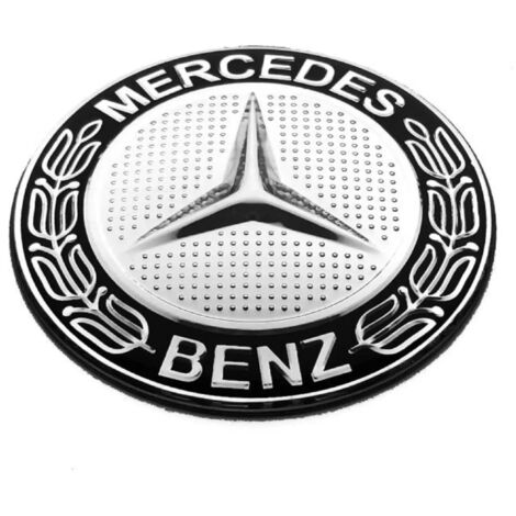 Mercedes-Benz Steering Wheel Emblem – Black Decal / AMG Logo (52 mm)