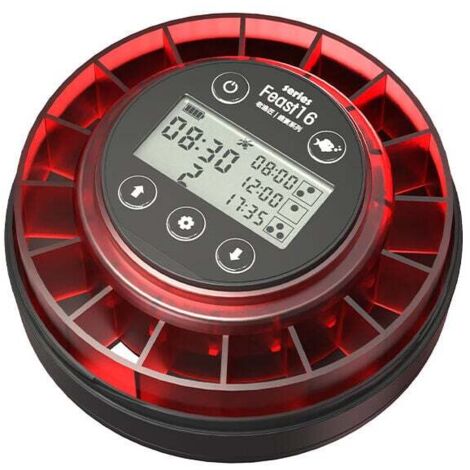ZVD Mangeoire Automatique pour Poissons d'aquarium, Distributeur Automatique de Nourriture avec minuterie, minuterie Rechargeable, avec câble USB, écran LCD-TREETALK
