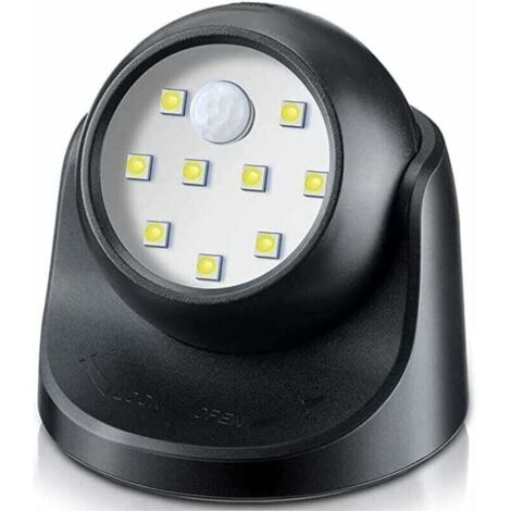 ZVD Spot LED Extérieur, Spot exterieur avec Detecteur de mouvement, Projecteur LED extérieur Sans Fil, 150 Lumen, Sphère Amovible, Rotation et Inclinaison à 360 degrés, Batterie à Pile (1/4)