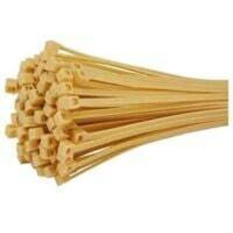 Attaches Câble Nylon Beige - Serre-Câbles de 1.8 mm x 100 mm pour Brise-Vue, Lot de 100 Pièces