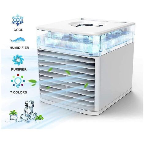 Crea – Rafraîchisseur d'air portable 4-en-1 – Climatisation, humidification, purification – 3/4 de capacité réservoir – Pour espaces confinés
