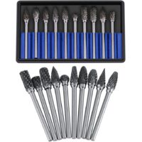 Litzee – Fraises rotatives en carbure de tungstène 10pcs – Diamètre 3mm – Tige 6mm – Pour découpe métal, gravure et polissage