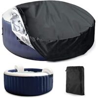 Litzee – Housse de protection pour spa rond 210 cm – Tissu Oxford 210D imperméable – Protection UV et poussière – Cordon de serrage réglable