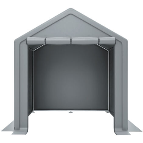 Abri de jardin 190 x 170 x 200 cm, garage à vélos, abri à outils, tente de garage, cabane de jardin, tente de rangement, abri à vélos, tente à outils, garage de rangement, gris foncé (1/4)