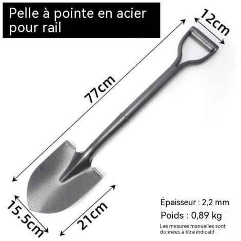 beche epaisse en acier manganese agricole petite pelle pour jardinage plantation extérieur maison outil pour fleurs (1/2)