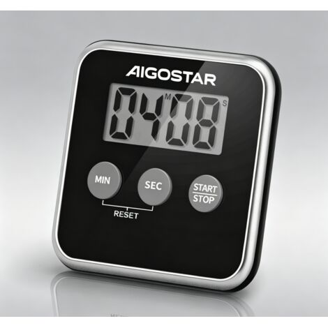 Minuteur de cuisine numérique Aigostar, chronomètre magnétique grand écran, précis et pratique, compte à rebours, idéal pour la cuisson, la pâtisserie et l'usage domestique (1/2)
