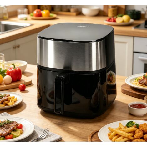 Friteuse sans huile Aigostar 2000W, grande capacité 8L, panneau en acier inoxydable, commande tactile intelligente, appareil multifonction (1/3)