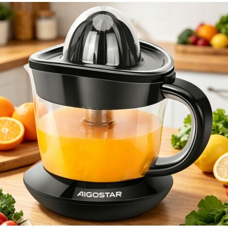 Presse-agrumes Automatique Multifonction Aigostar 40W, Récipient 0,7L Facile à Nettoyer, Extracteur de Jus Naturel et Frais, Compatibles avec Tous Agrumes, Design Compact pour Usage Domestique et Fami (1/3)