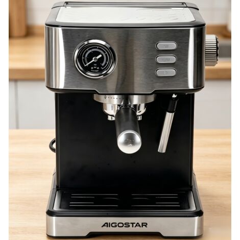 Aigostar Machine à Expresso Semi-Automatique 1400W 20 Bar, Machine à Café Expresso Domestique avec Réservoir d'Eau 1,7L, Extracteur de Café Professionnel pour Maison (1/3)