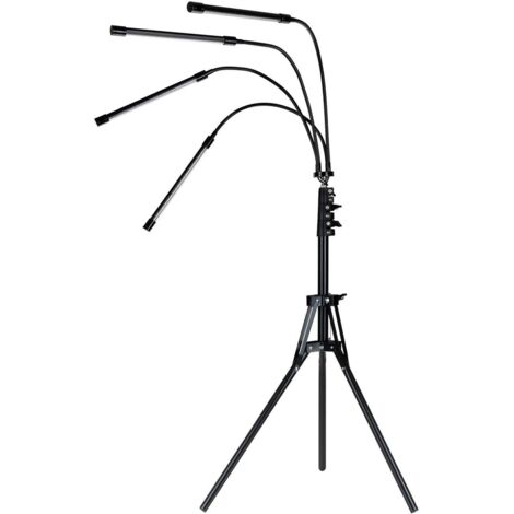 Northix Lampe LED pour Plantes Noir 4 Bras Orientables (1/5)