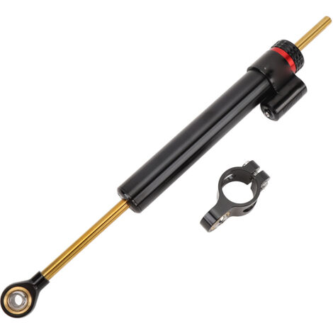 GARRYFIZH Stabilisateur d'amortisseur de direction de moto améliore la sécurité, améliore la stabilité, contrôle sensible, alliage d'aluminium, réglable, adapté aux motos, noir