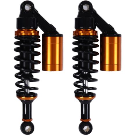 GARRYFIZH Amortisseur pneumatique de moto de 280 mm avec ressort de sécurité, adapté aux scooters, motos tout-terrain et VTT