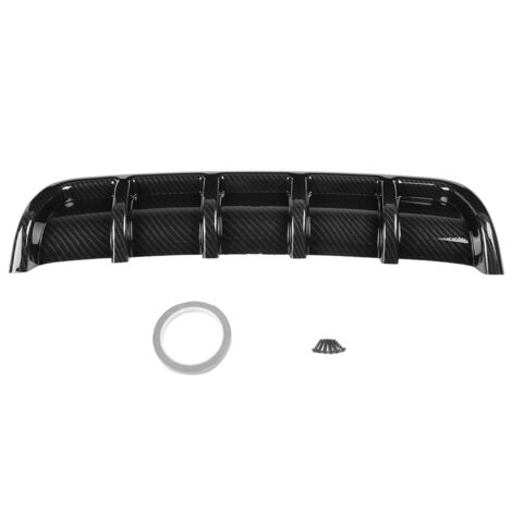 GARRYFIZH Aileron de requin universel noir pour pare-chocs arrière de voiture (fibre de carbone)
