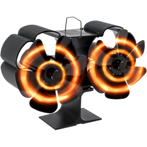 GARRYFIZH Ventilateur Poele à Bois, 12 lames de Ventilateur Cheminée, Silencieux, Répartition Efficace de La Chaleur Pour Brûleurs à Bois et Cheminées (1/5)