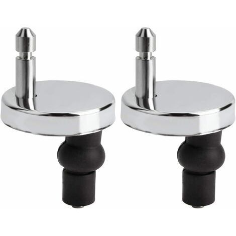 Lot de fixation abattant wc universels pour abattant de WC-Compatible avec la plupart des sièges de WC standards avec système d'abaissement automatique-Facile à installer (1/5)