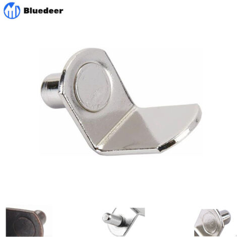 20Pcs 6 mm Cheville de Support d'Etagère, Goupille de Support d'Etagère en Métal, Taquets pour Etagères Chevilles pour Etagères d'Armoires de Cuisine, Consoles de Cabinet, Argent (1/3)