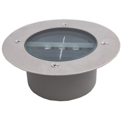 Solarleuchte für den Außenbereich, 4 Stück, 3 LED-Spot-Solar-Gartenlampen, wasserdicht IP65, dekorative Rasenleuchte für Weg, Terrasse, Garten, Auffahrt (rund, kaltweiß)